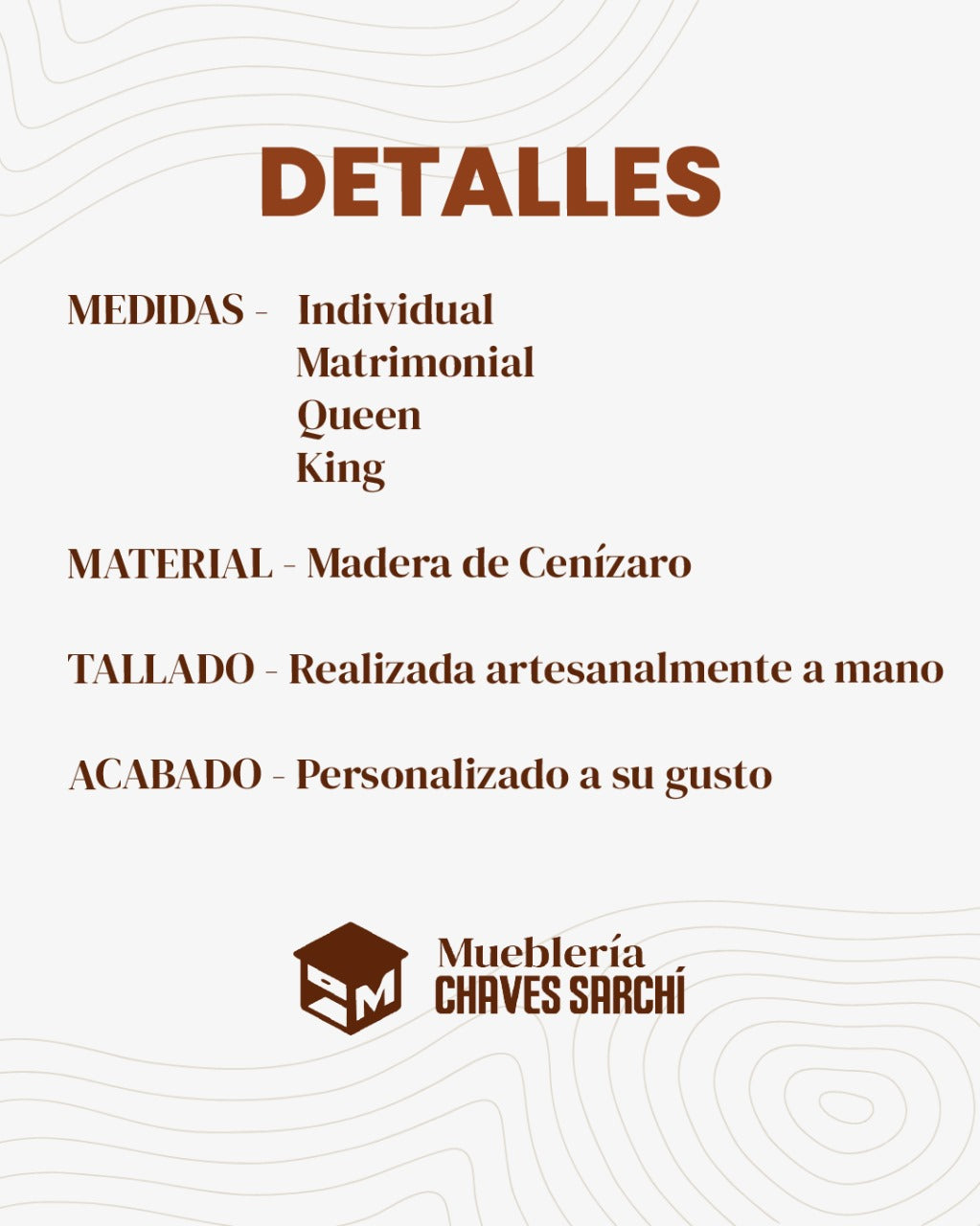 Cama Minimalista Lineal de Madera