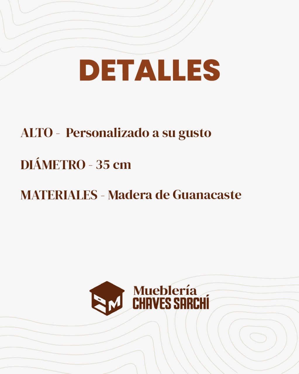 Mesa Decorativa Circular Artesanal