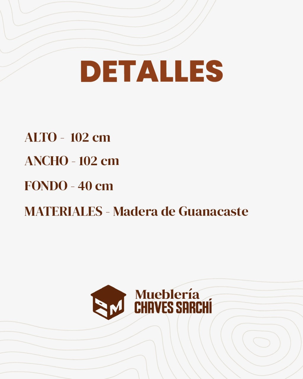 Recibidor en Madera de Guanacaste