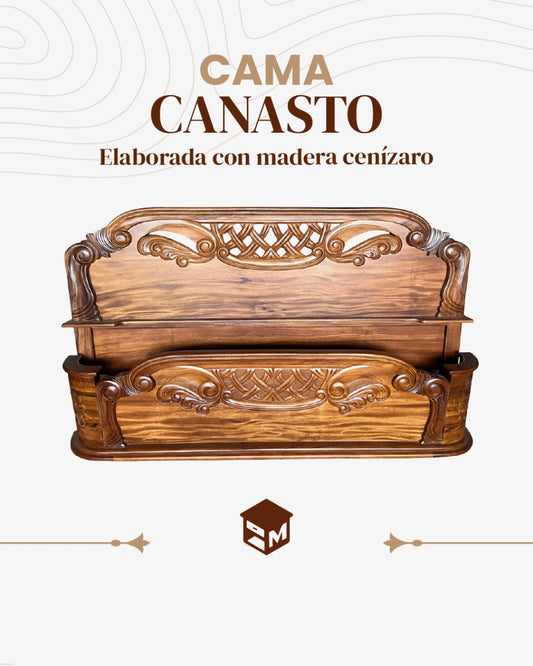 Cama de Madera Modelo Canasto
