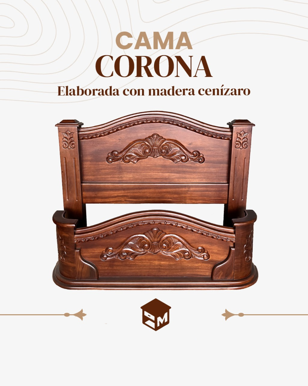 Cama Corona de Madera