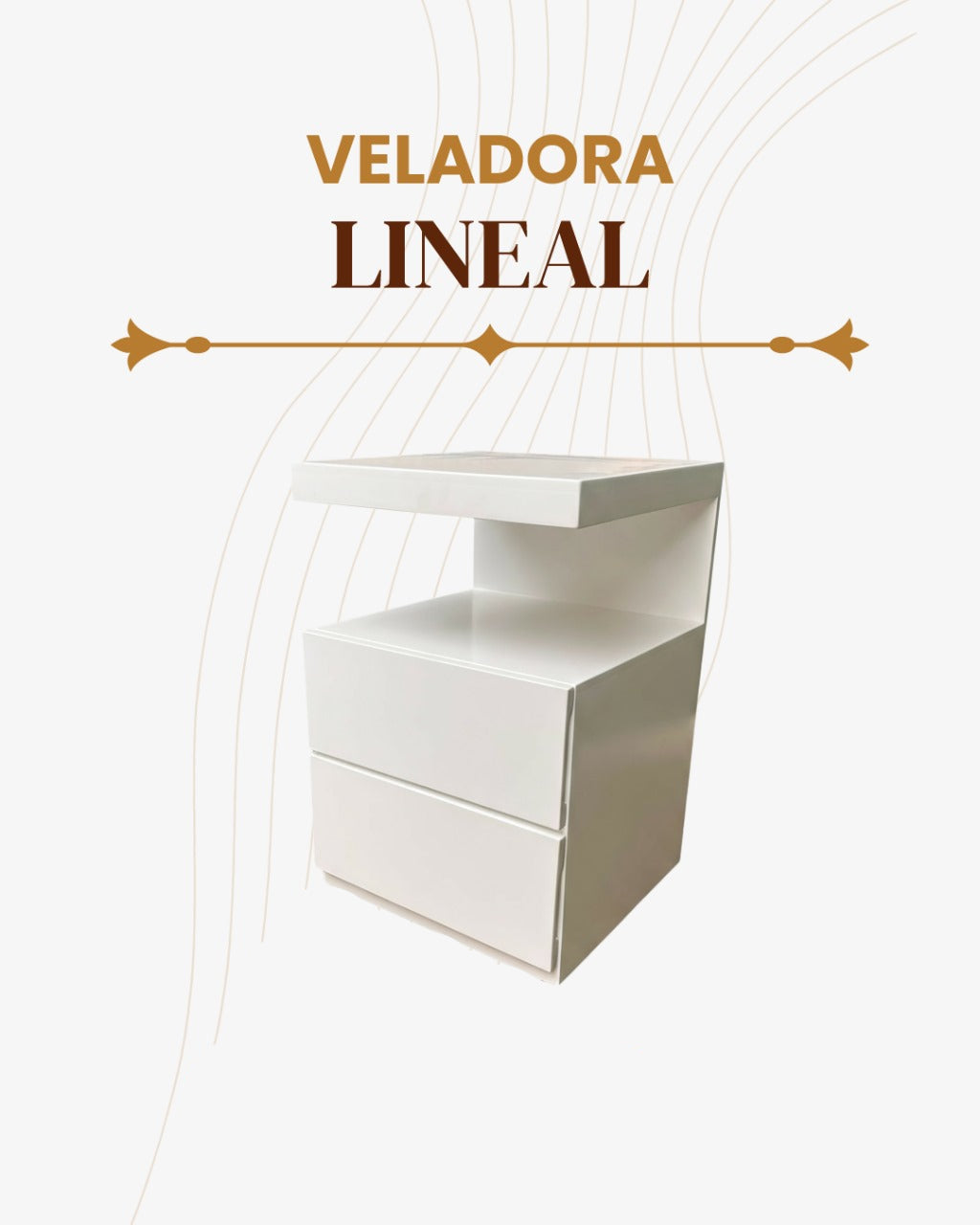 Mesita de Noche Moderna Lineal